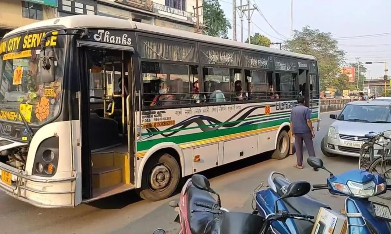 City Buses in Guwahati Introduces Colour Strips for Easy Route Identification